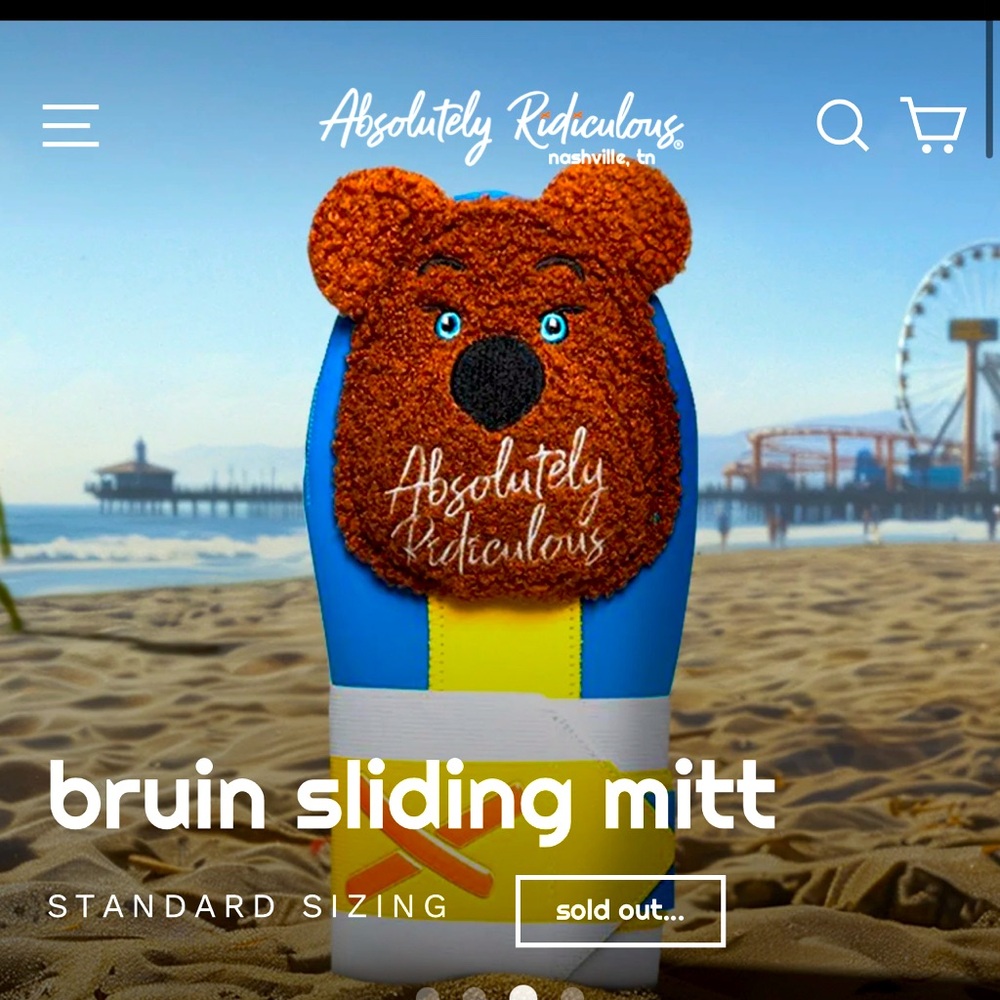 Sold out absolutely ridiculous bruin sliding mitt